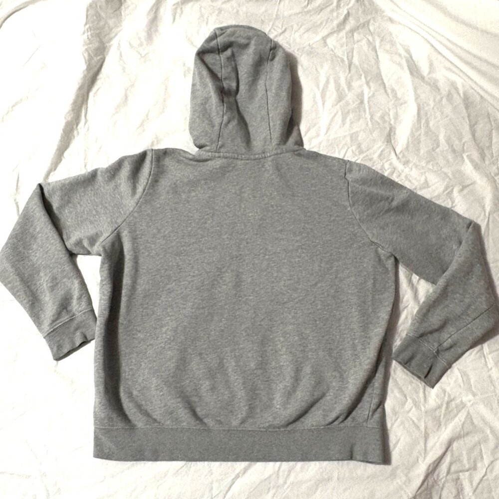 EXCELLENT Club Nike Gray Classic Fleece Cotton Blend Pullover Hoodie L - Picture 5 of 11